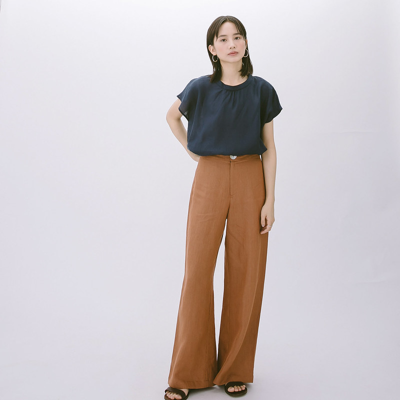 Tailored Wide-Leg Trousers – Terracotta - Image 5