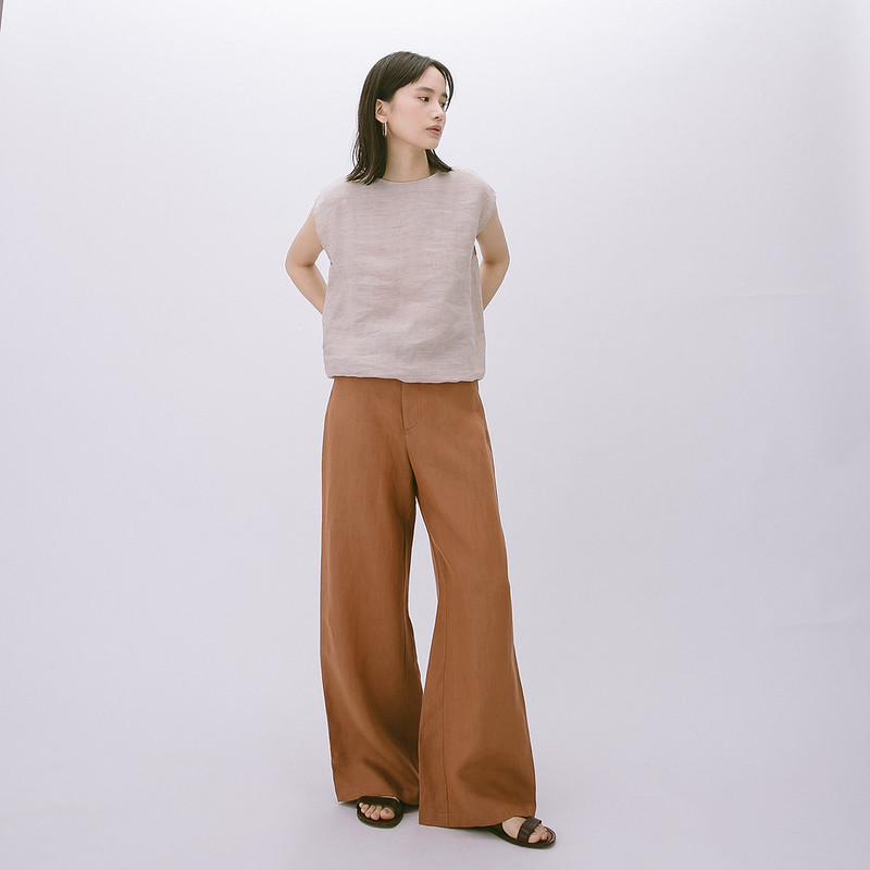 Tailored Wide-Leg Trousers – Terracotta - Image 3