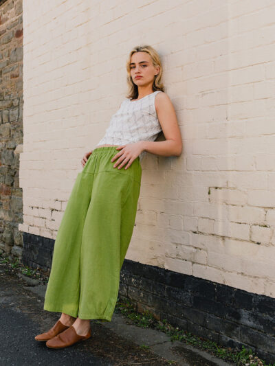 Gathered Cuffs Trousers - Olive