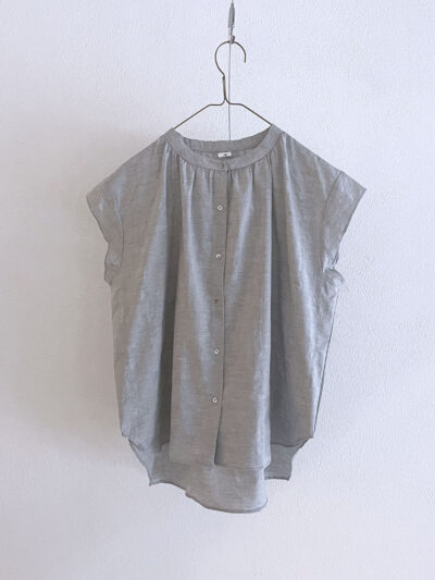 Mini-Collar Blouse – Light Grey