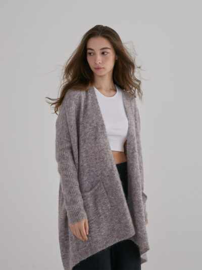 Classic Wool Knitted Cardigan - Ｇrey