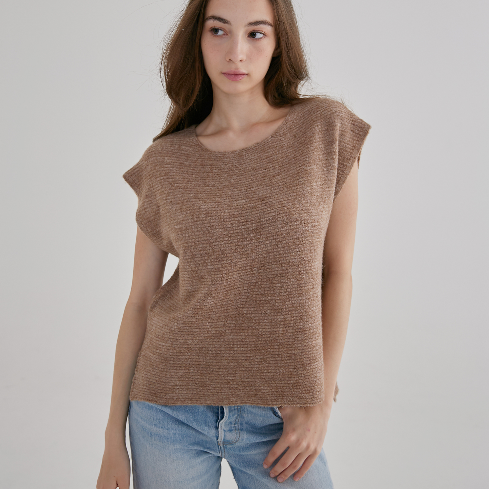 Wool Short-Sleeve pullover – Nude - Image 5