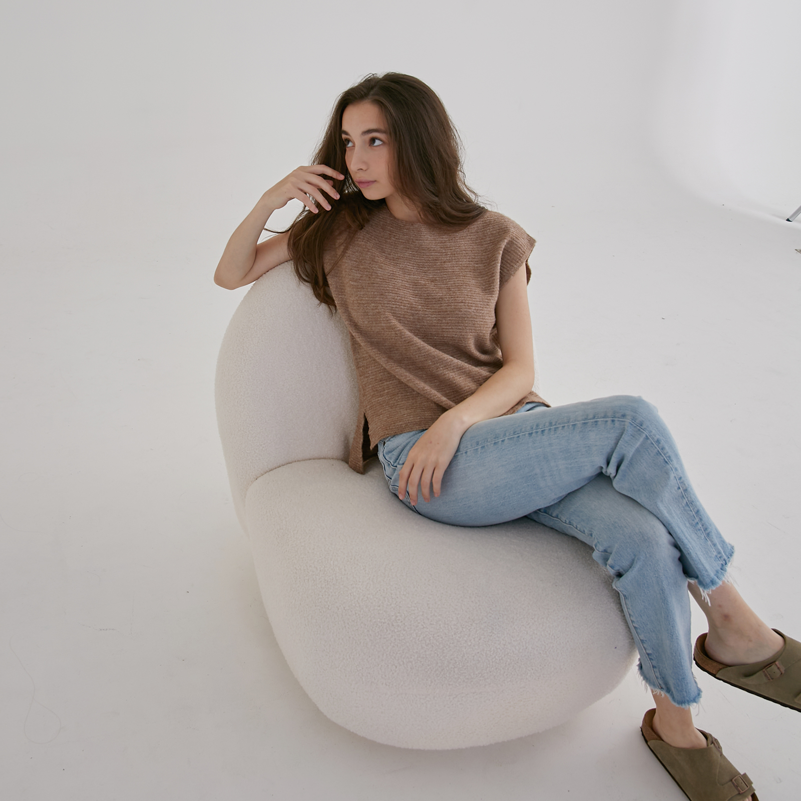 Wool Short-Sleeve pullover – Nude - Image 10