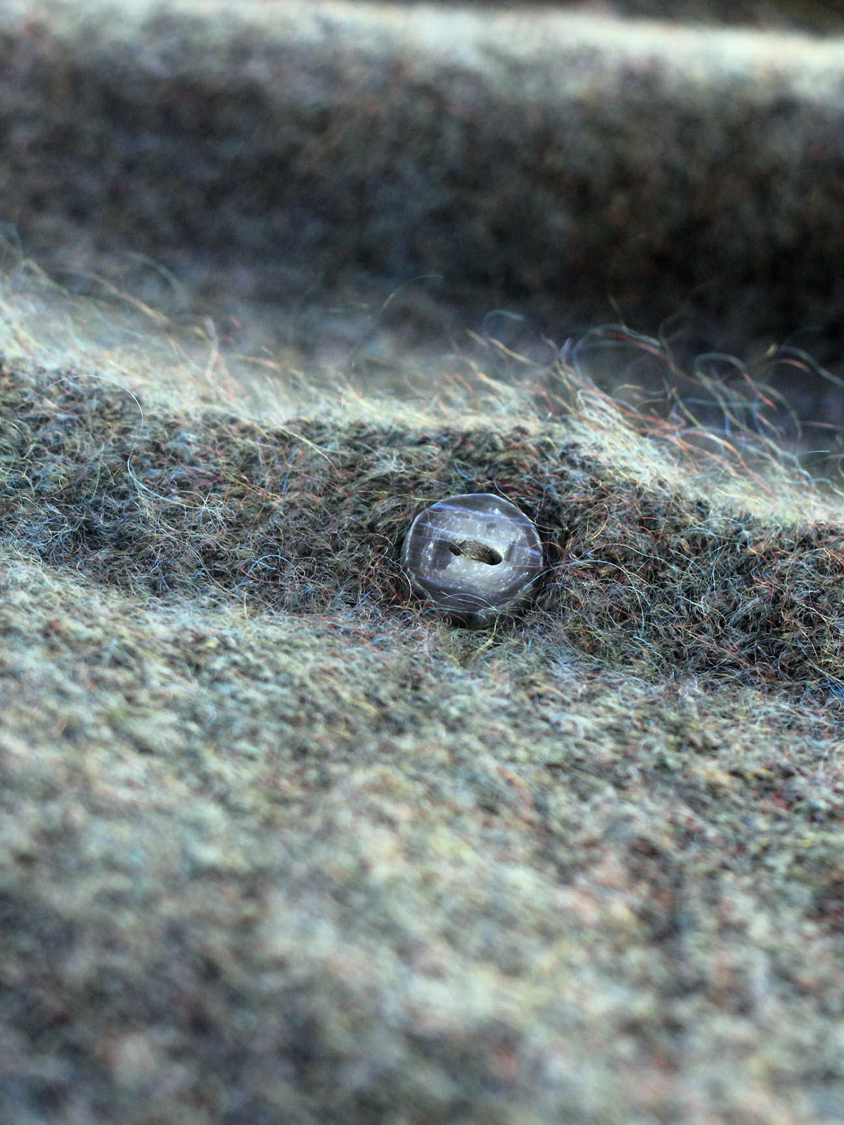 Button-Front Lightweight Wool Vest - Dark Green - Image 10