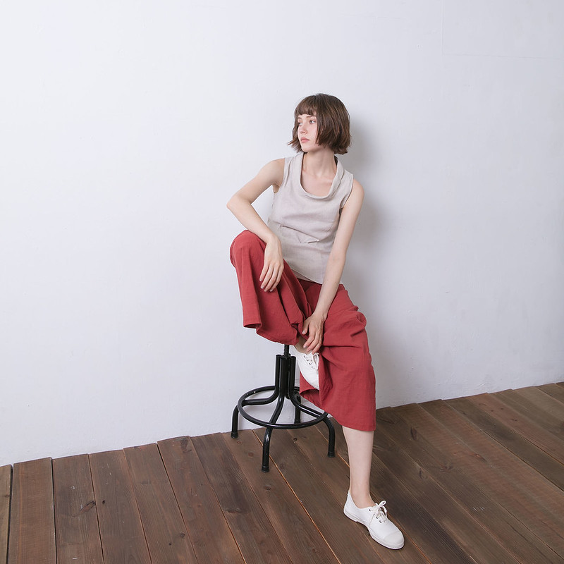 Reversible Wide-Leg Trousers – Brick Red - Image 4