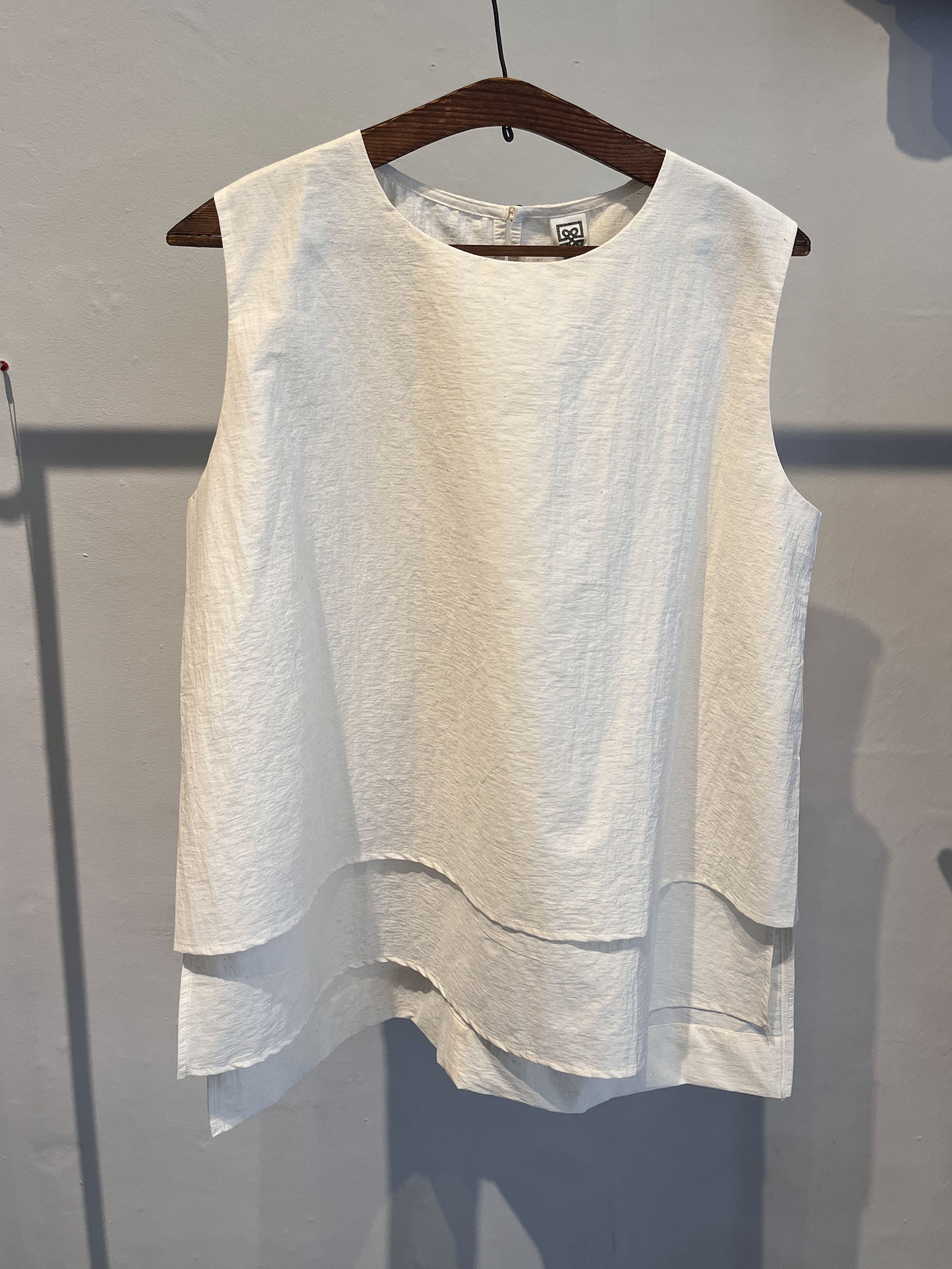 Layered Vest – Pearl White - Image 2