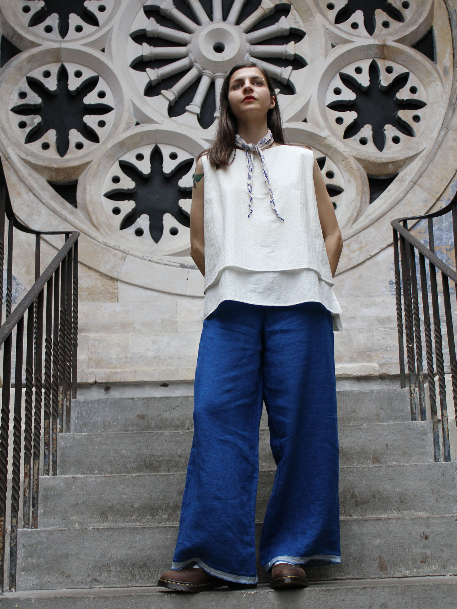 Layered Vest – Pearl White - Image 7
