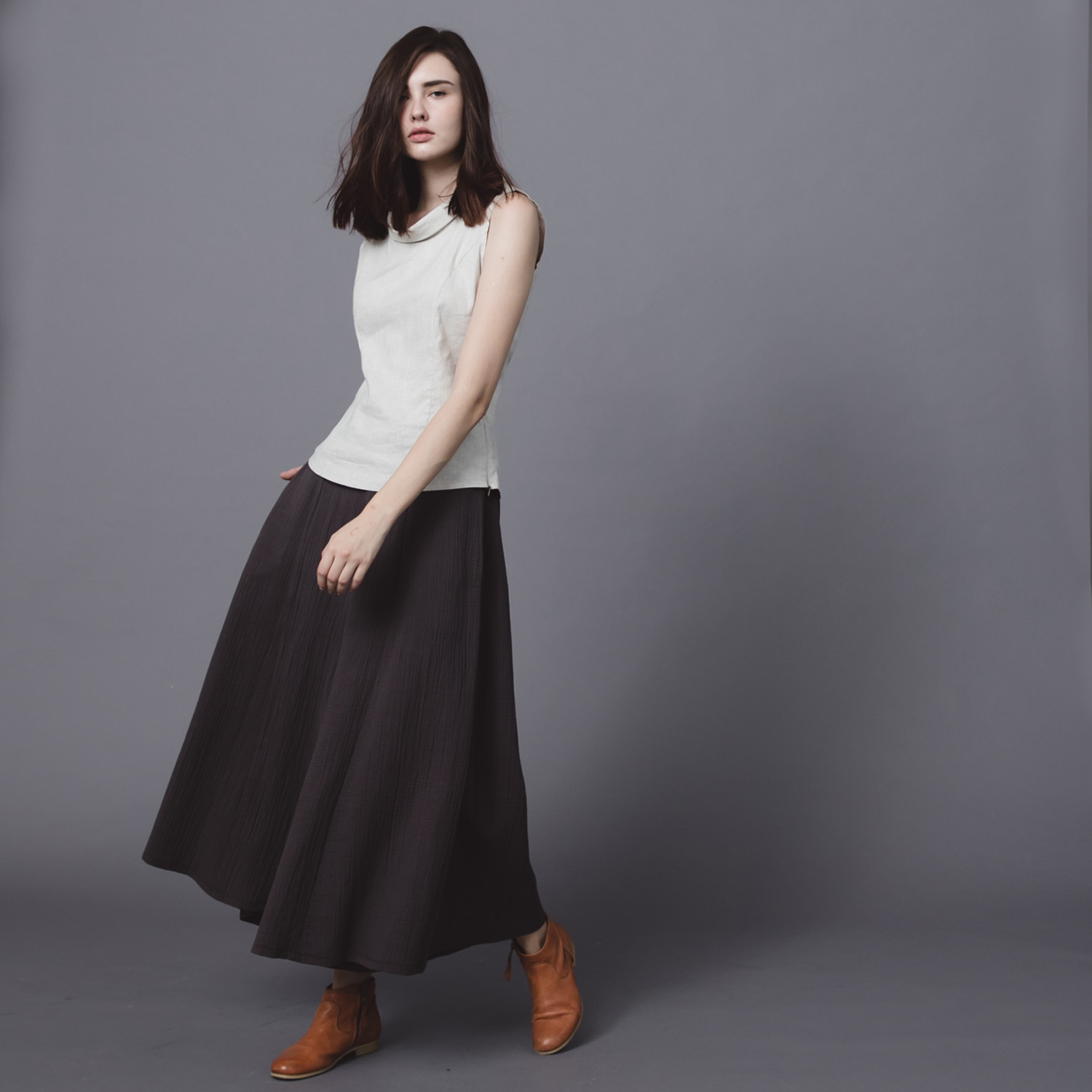 Classic Wide Leg trousers - Dark Grey