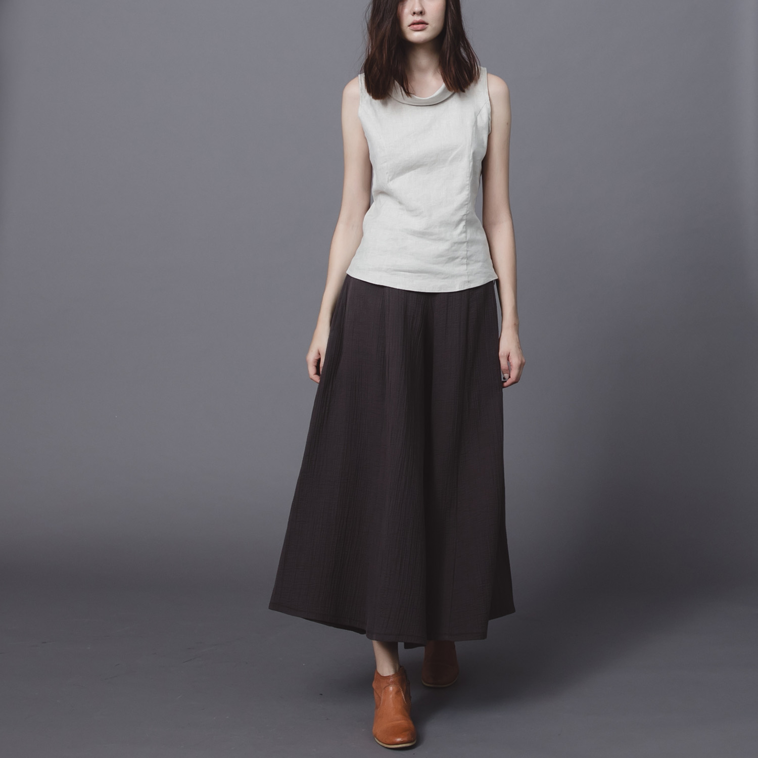 Classic Wide Leg trousers - Dark Grey - Image 5