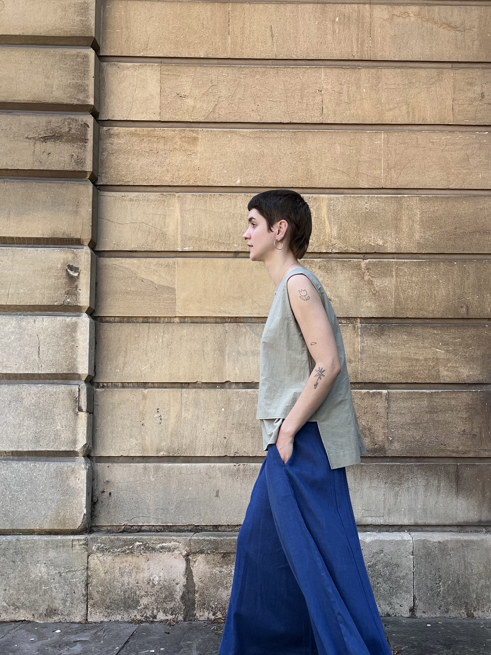 Layered Vest – Light Green - Image 6