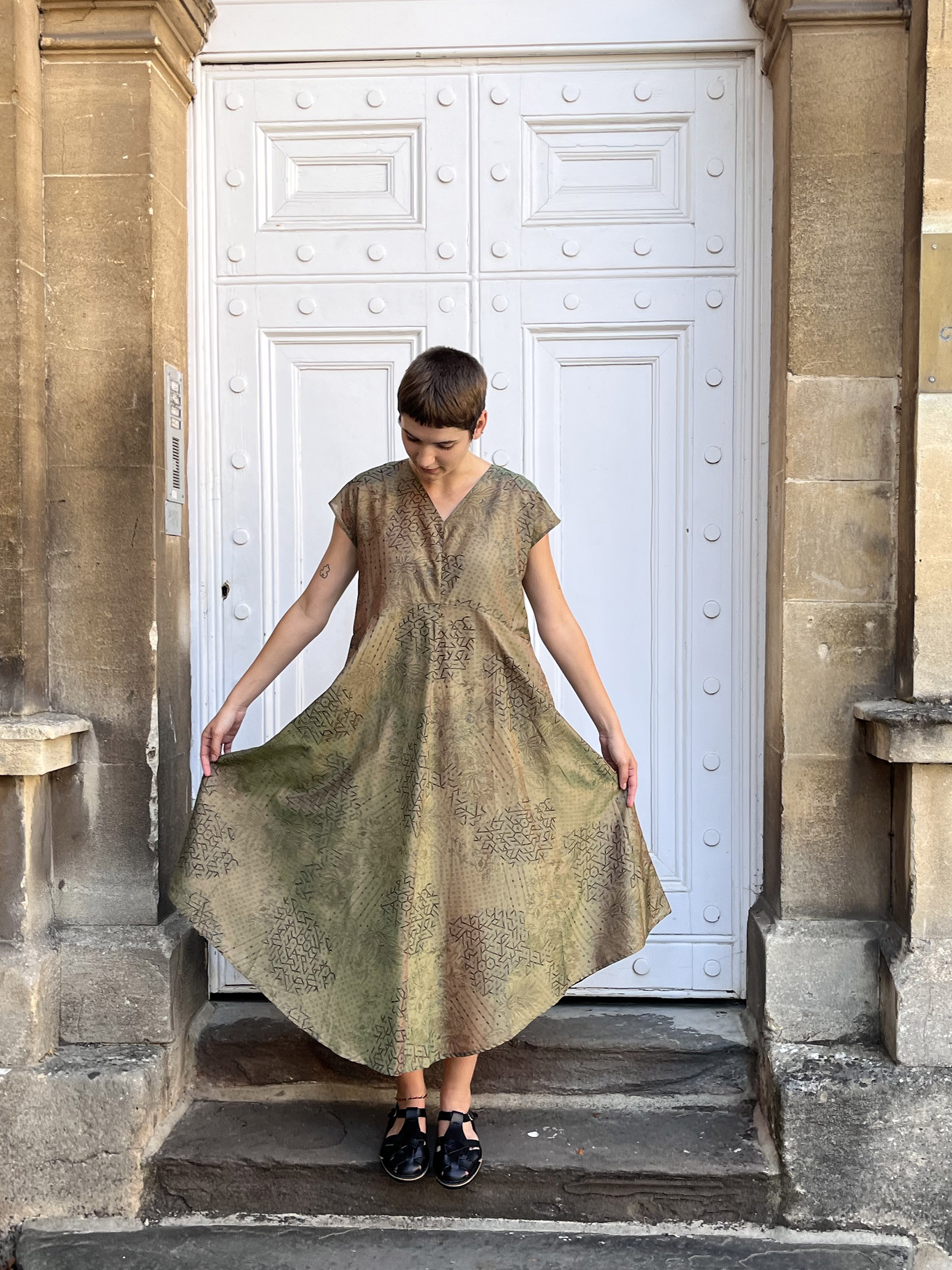 Botanical Silk Maxi Dress - Image 2