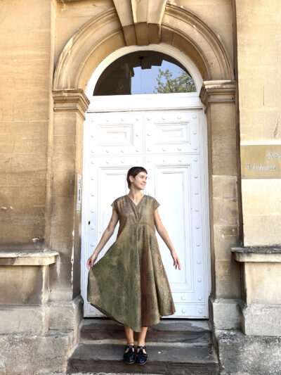 Botanical Silk Maxi Dress