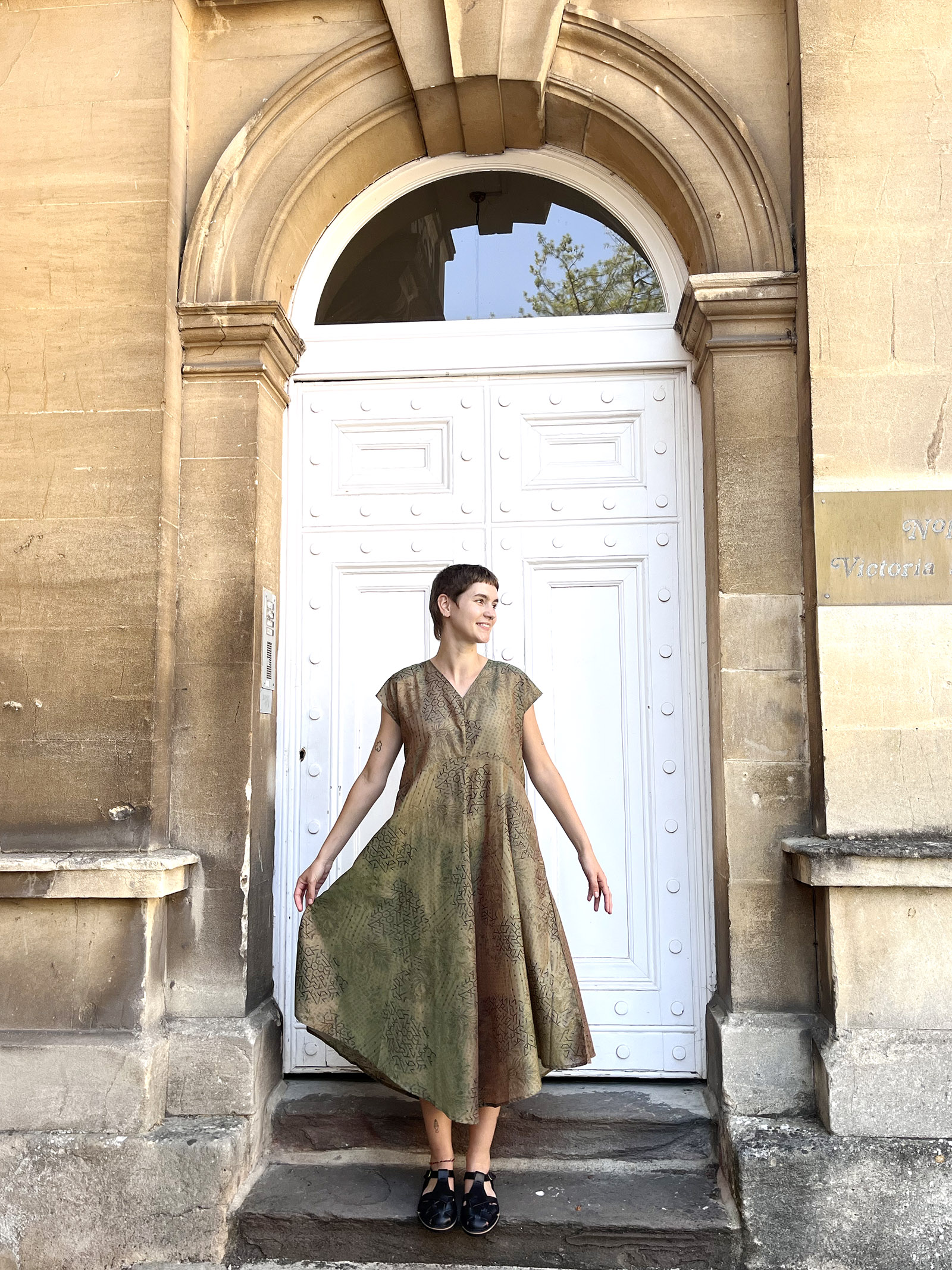 Botanical Silk Maxi Dress