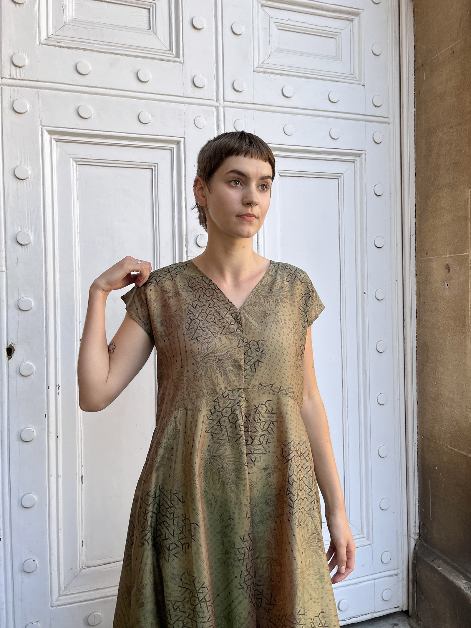 Botanical Silk Maxi Dress - Image 4