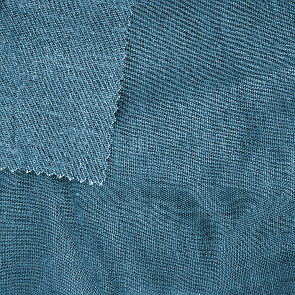 Cotton-Linen Drop-Crotch Culottes – Teal - Image 4