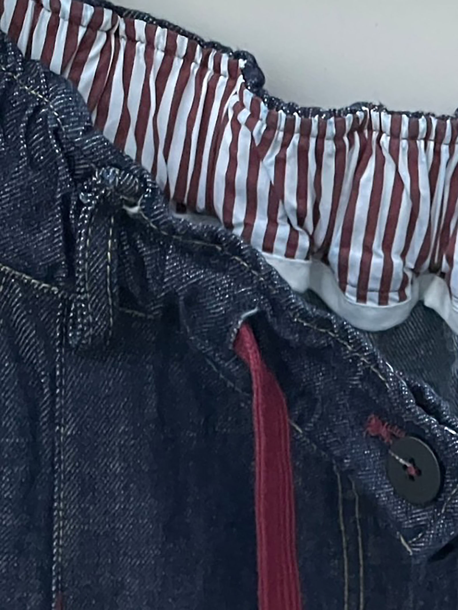 Indigo Barrel-Leg Drawstring Jeans - Image 5