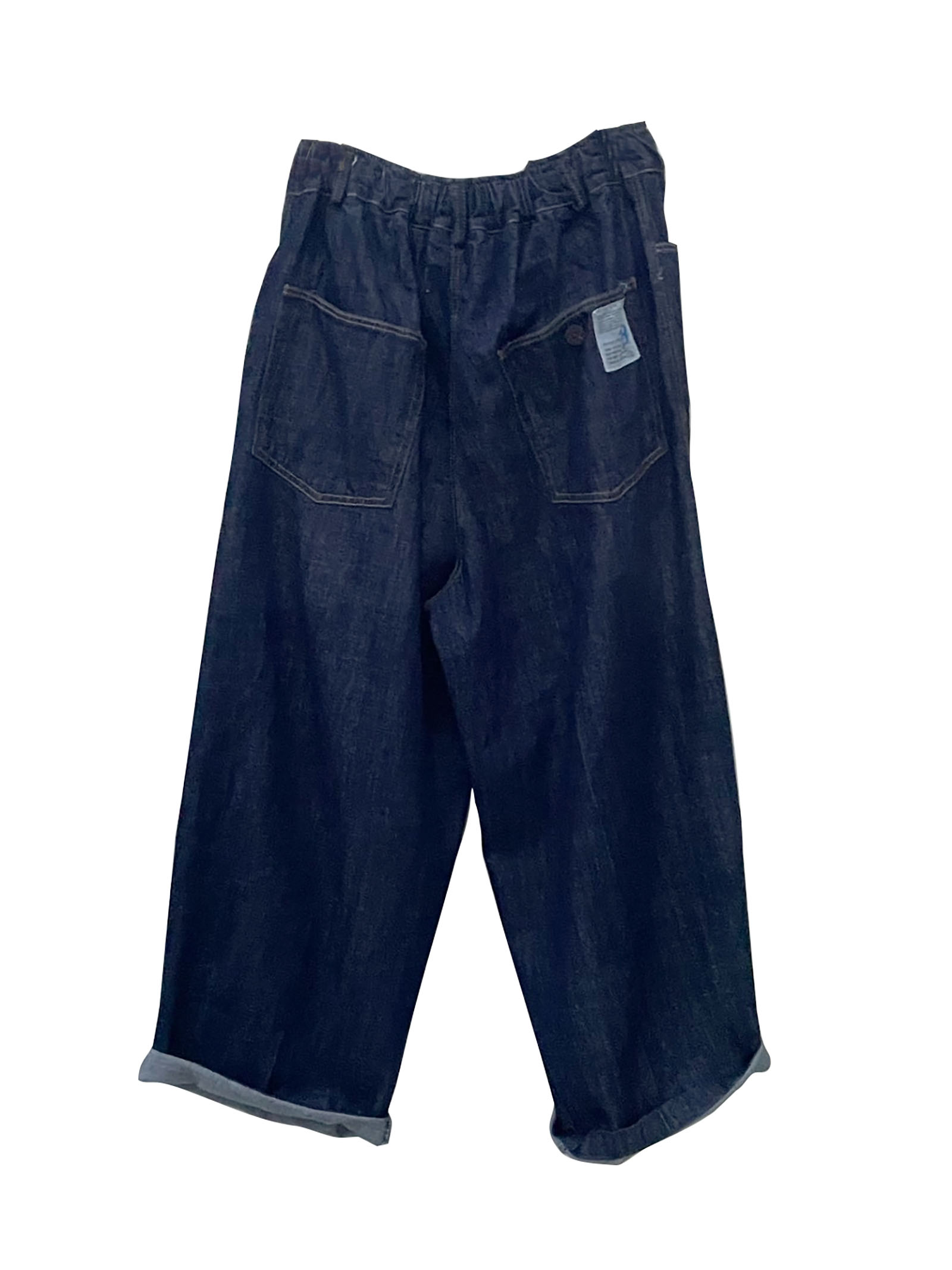 Indigo Barrel-Leg Drawstring Jeans - Image 4