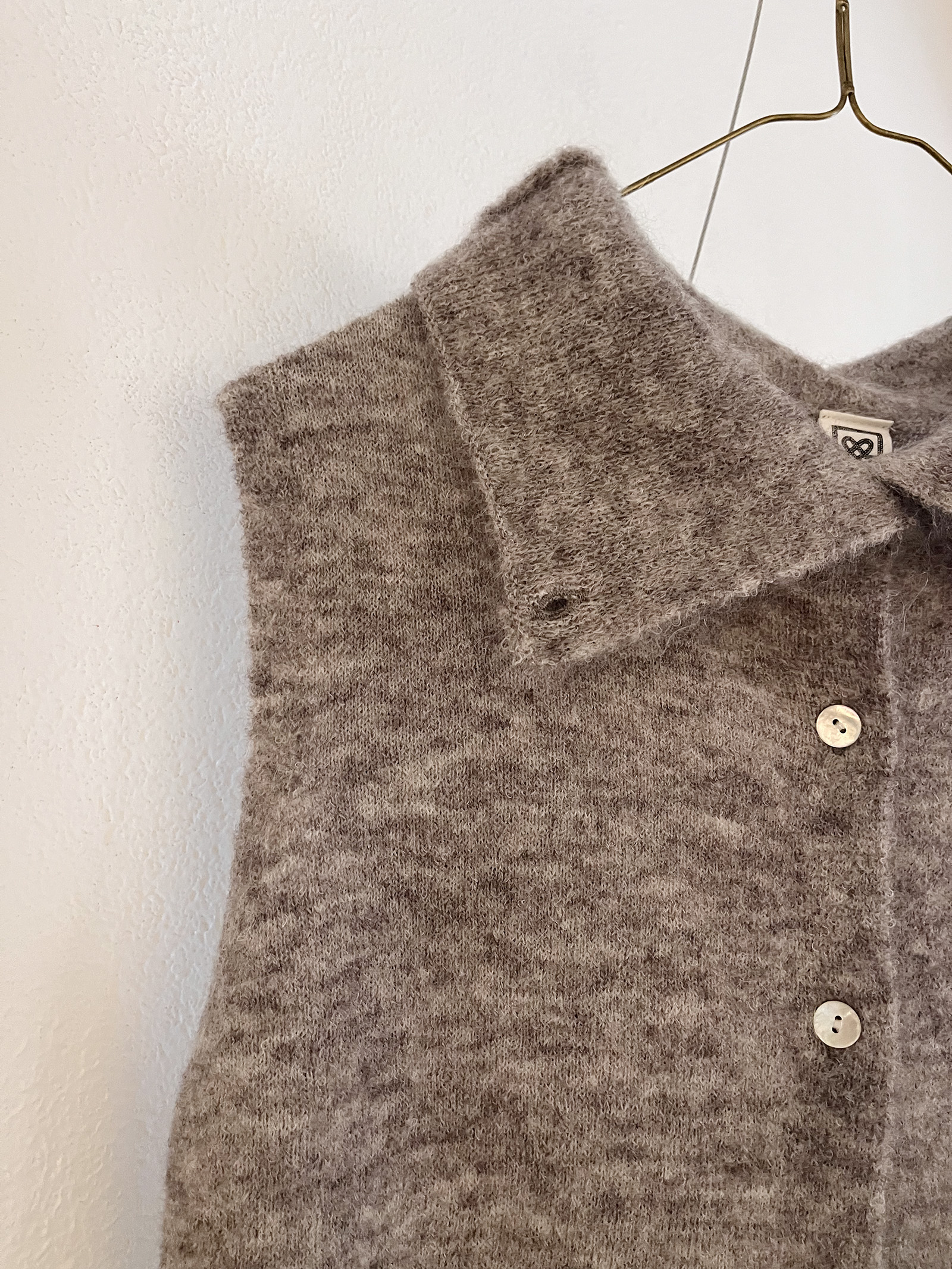 Soft Wool Button Vest – Heather - Image 3