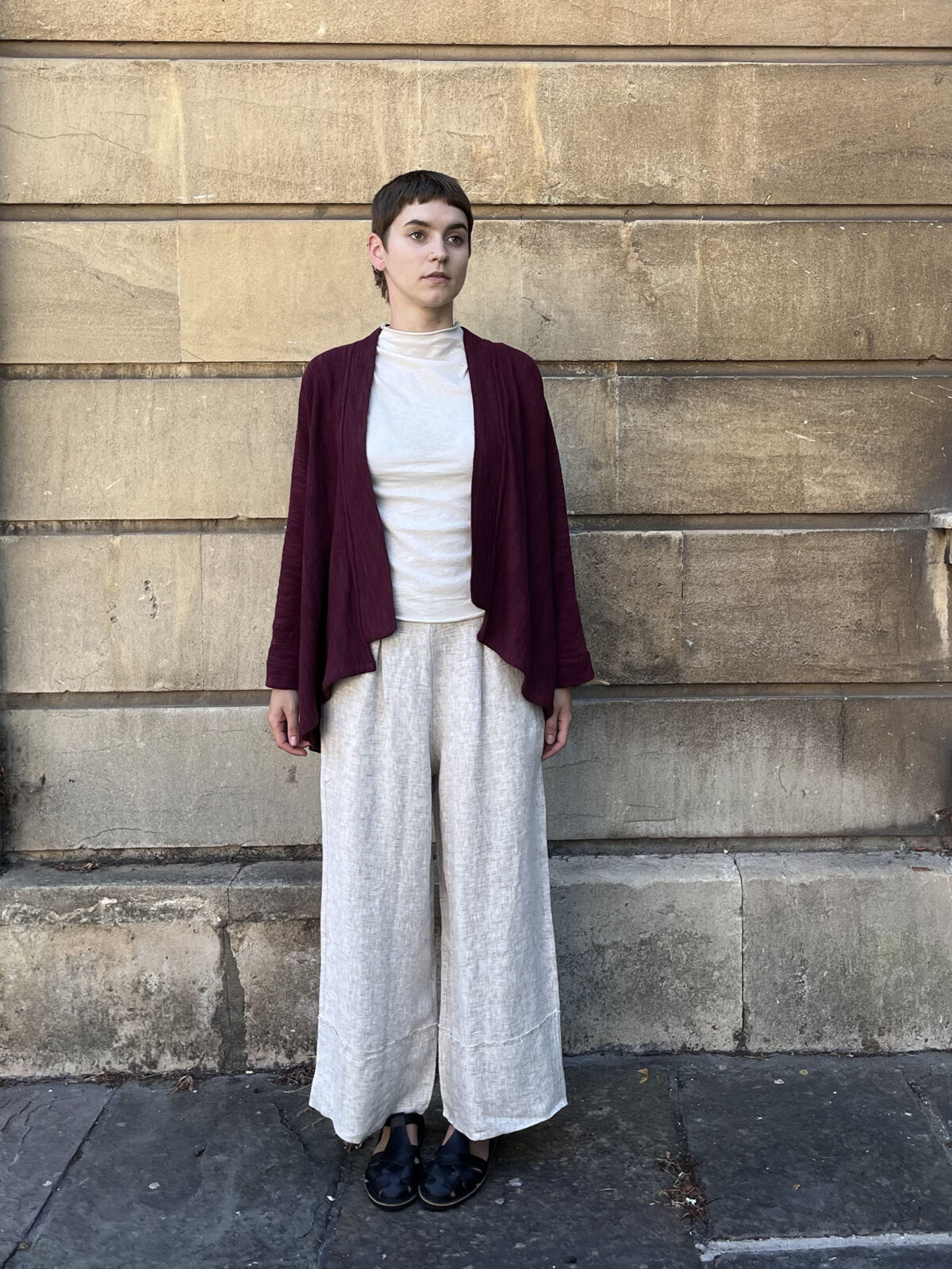 Kyoto Flow Kimono Jacket - Burgundy